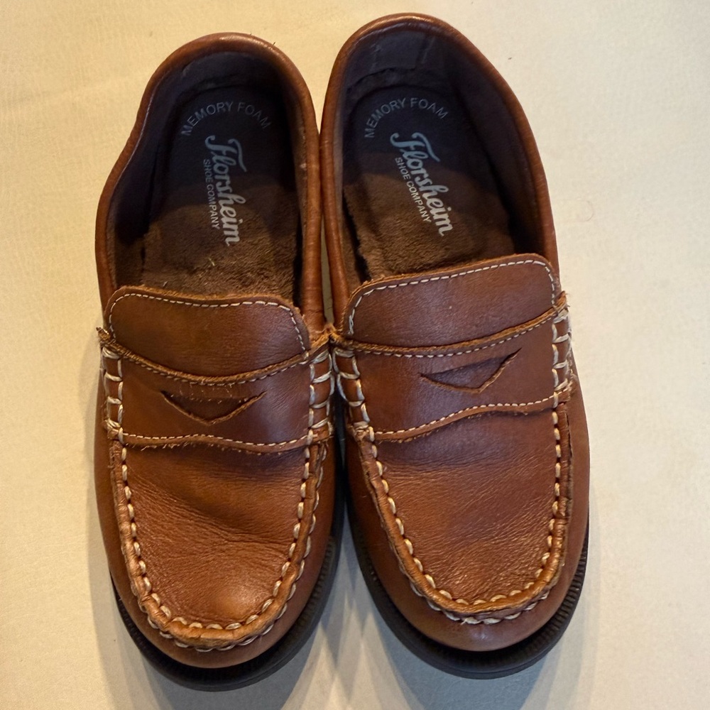 Florsheim Boy’s Brown Leather Penny Loafers